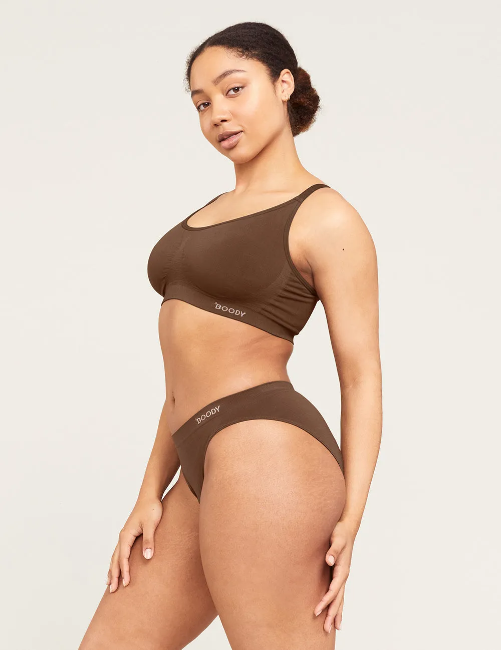 Full Bust Wireless Bra - Clove,Women Wear