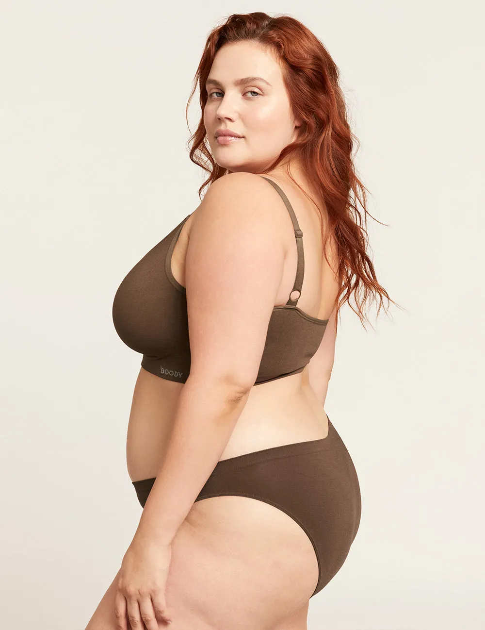 Full Bust Wireless Bra - Clove,Women Wear