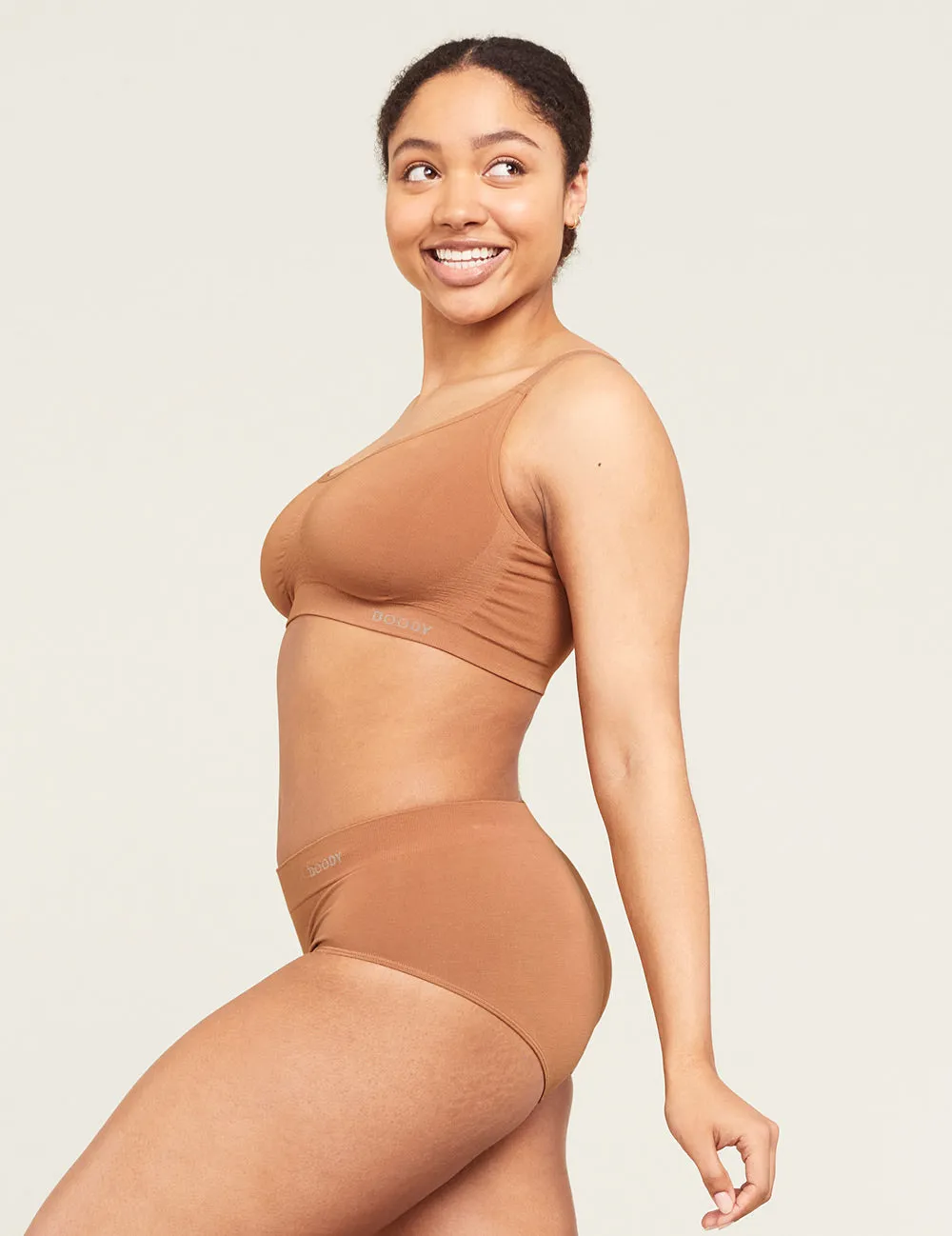 Full Bust Wireless Bra - Dune,Women Wear