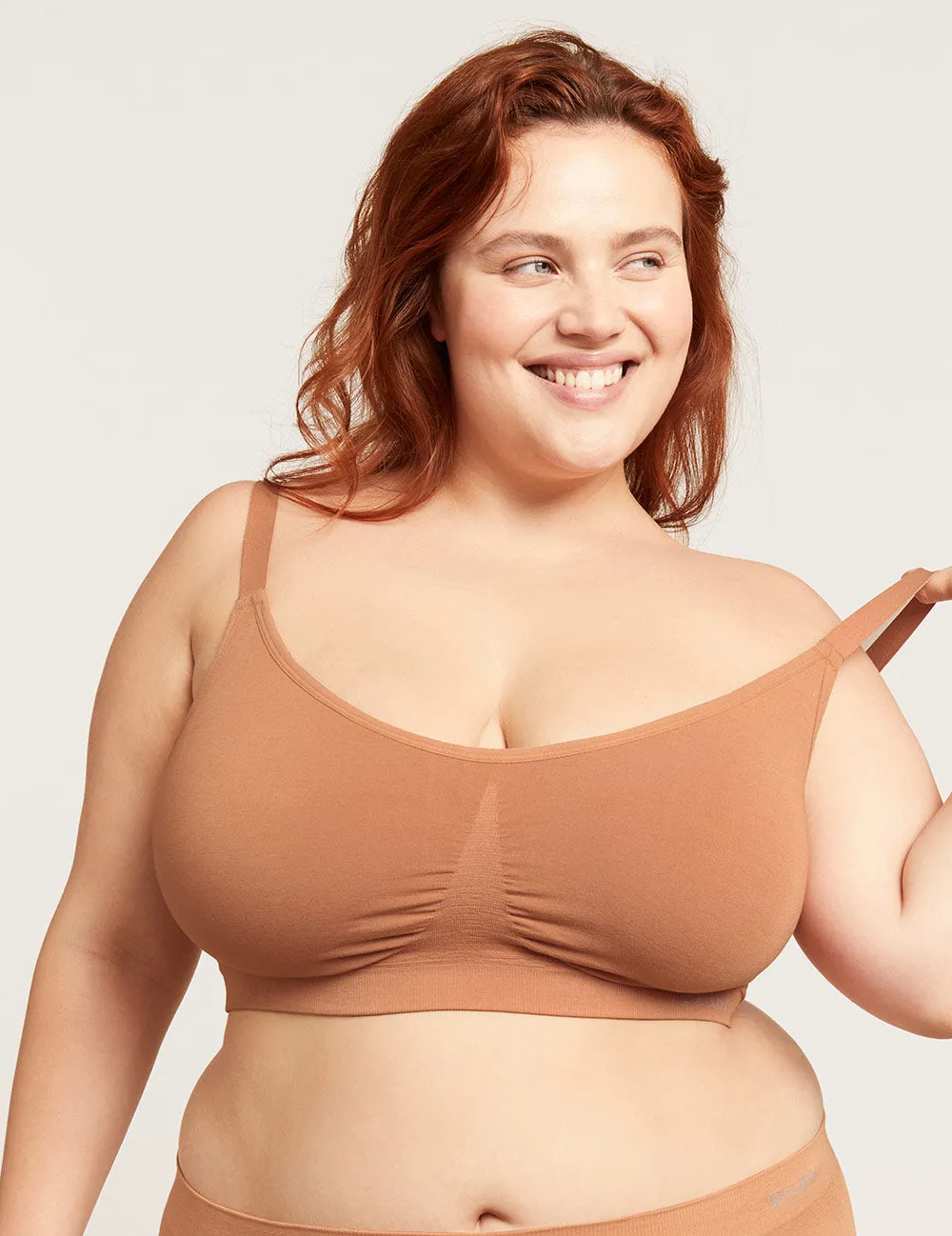 Full Bust Wireless Bra - Dune,Women Wear