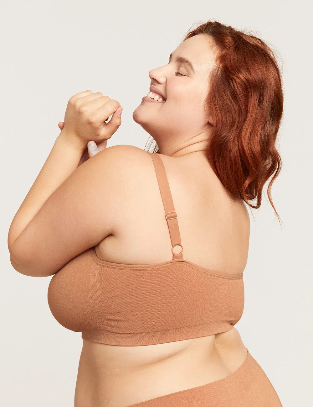 Full Bust Wireless Bra - Dune,Women Wear