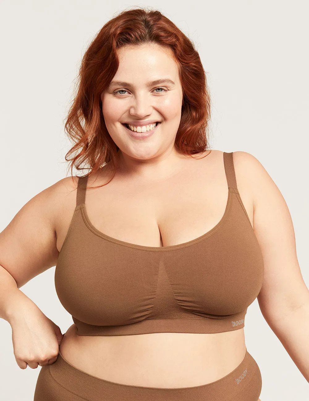 Full Bust Wireless Bra - Maple,Women Wear