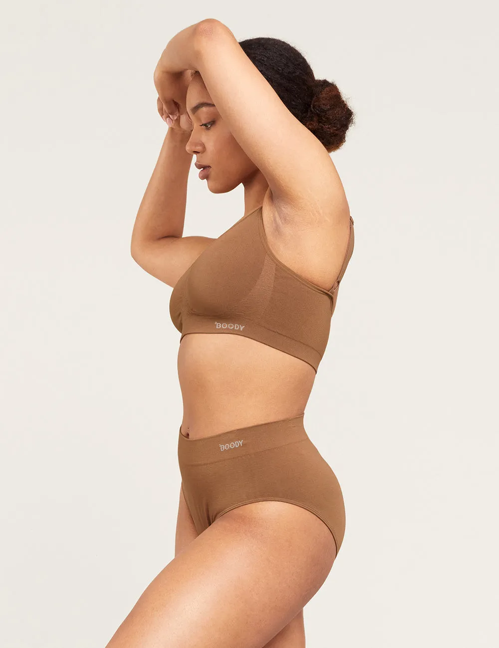 Full Bust Wireless Bra - Maple,Women Wear