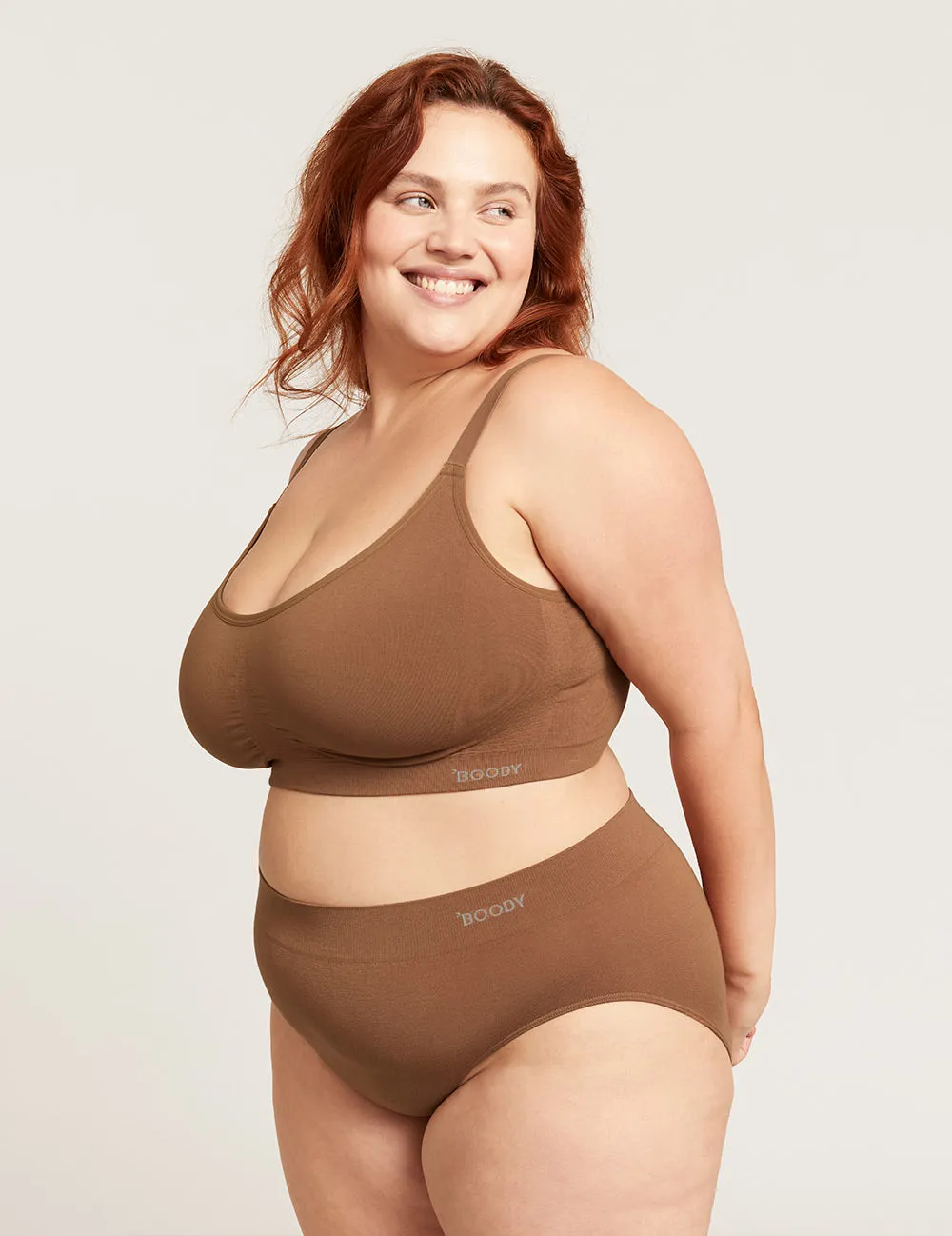 Full Bust Wireless Bra - Maple,Women Wear