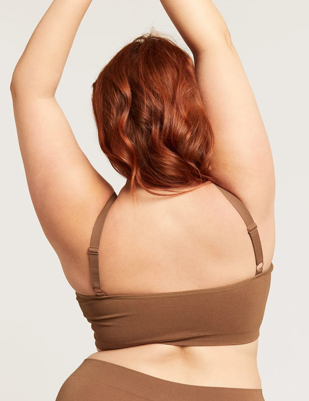 Full Bust Wireless Bra - Maple,Women Wear