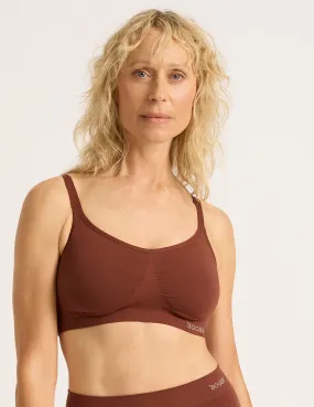 Full Bust Wireless Bra - Rust,Women Wear