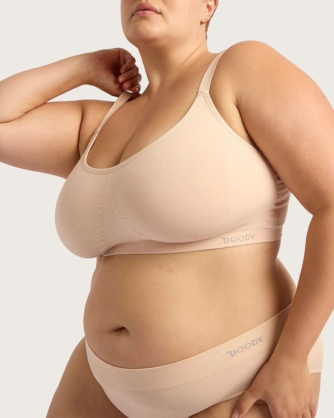Full Bust Wireless Bra - Shell,Women Wear