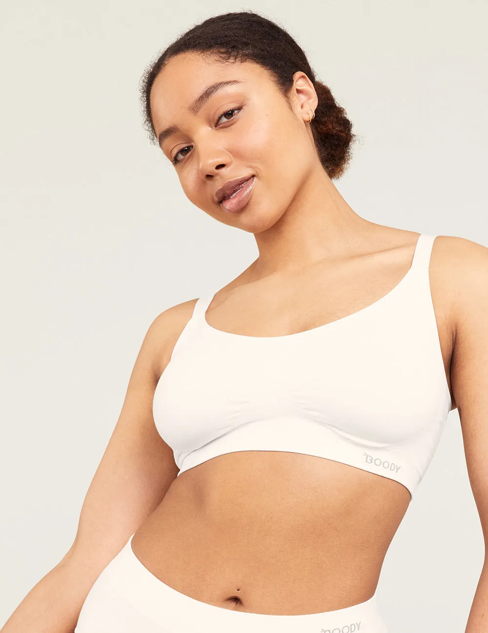 Full Bust Wireless Bra - White,Women Wear