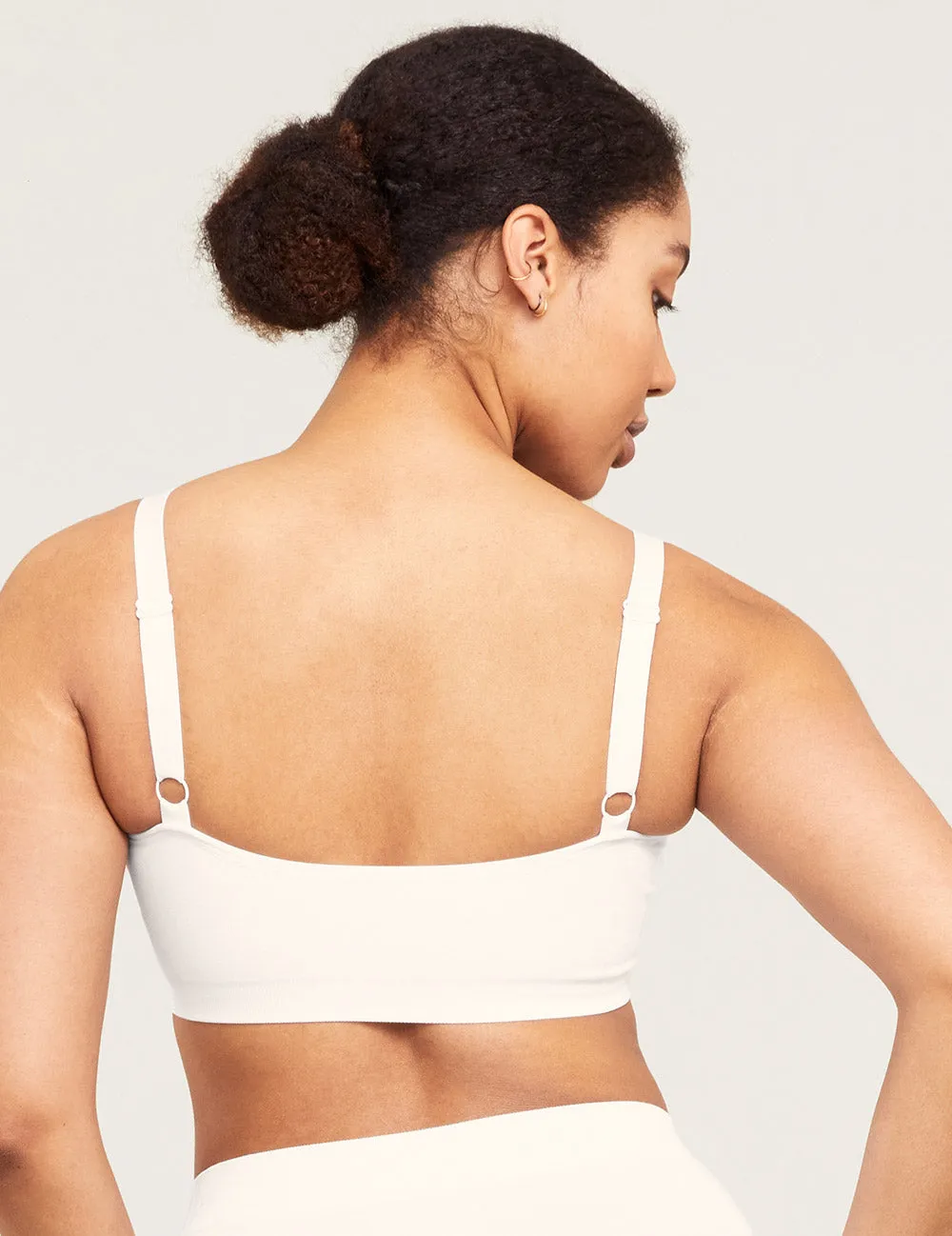 Full Bust Wireless Bra - White,Women Wear