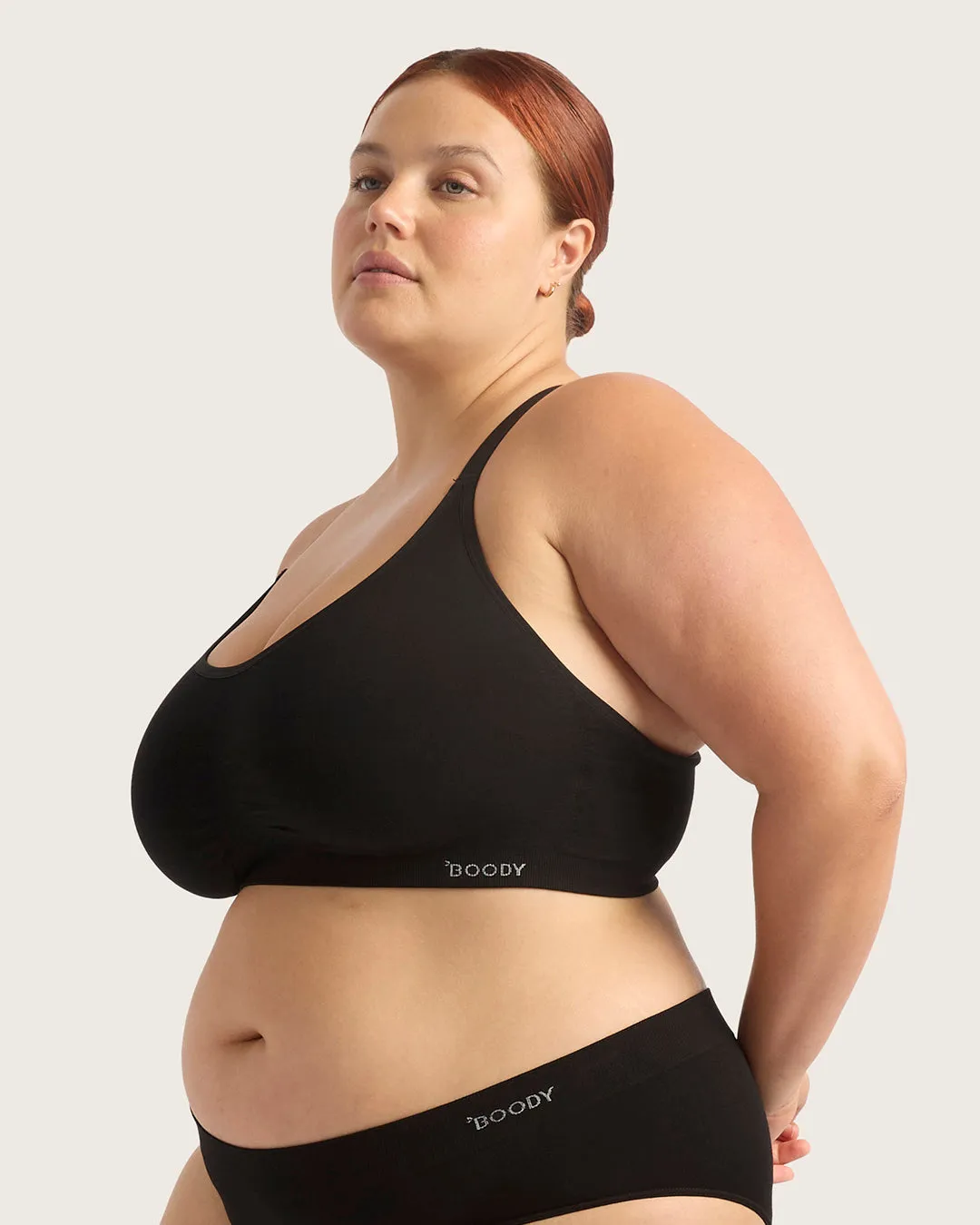 Full Bust Wireless Racerback Bra - Black,Women Wear