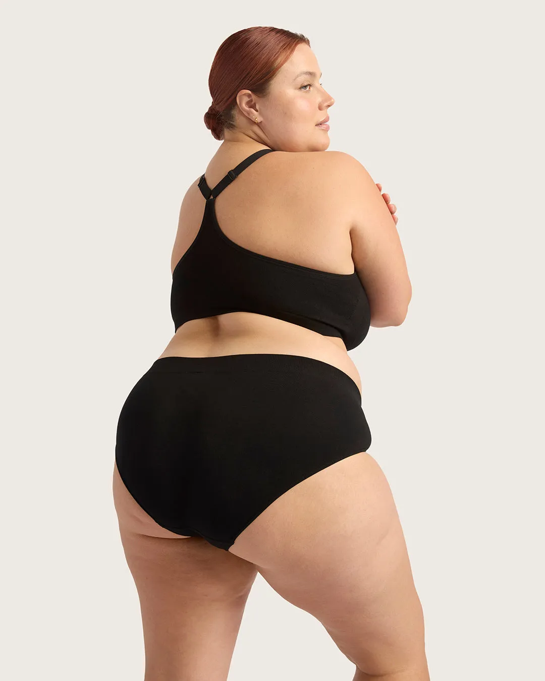 Full Bust Wireless Racerback Bra - Black,Women Wear