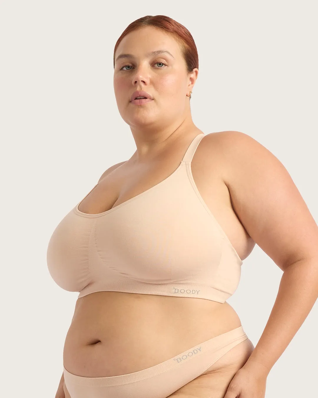 Full Bust Wireless Racerback Bra - Shell,Women Wear