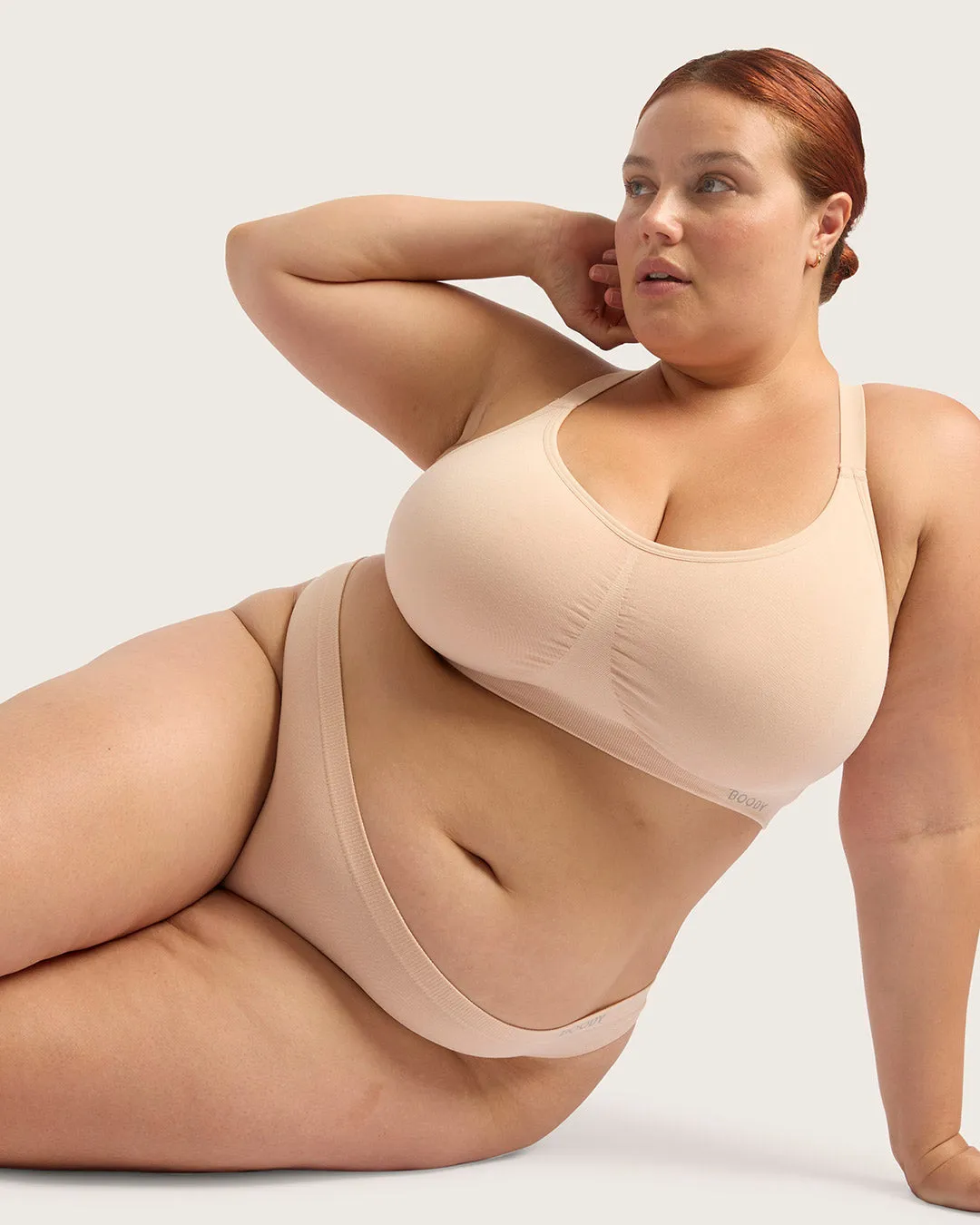 Full Bust Wireless Racerback Bra - Shell,Women Wear