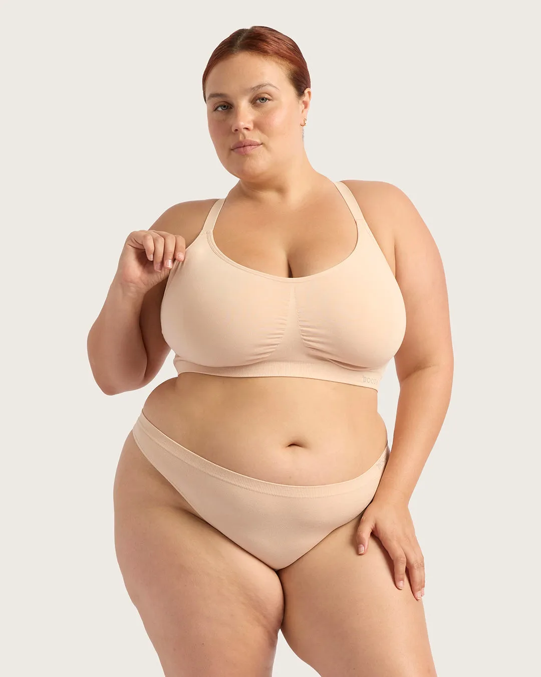 Full Bust Wireless Racerback Bra - Shell,Women Wear