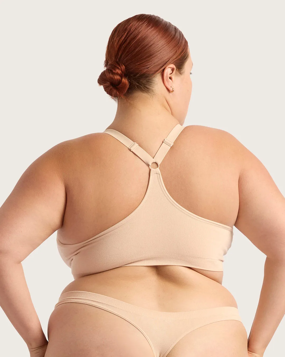 Full Bust Wireless Racerback Bra - Shell,Women Wear
