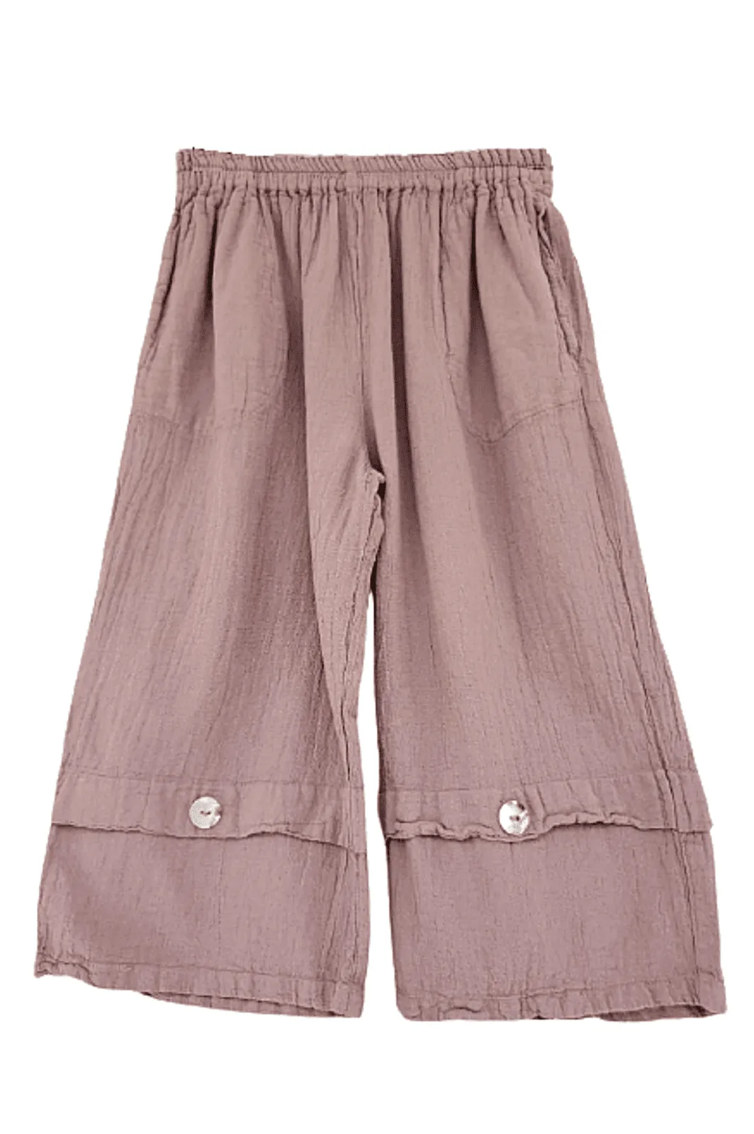 Gail Capri Pant with Pockets! 100% Cotton Gauze,Women Wear