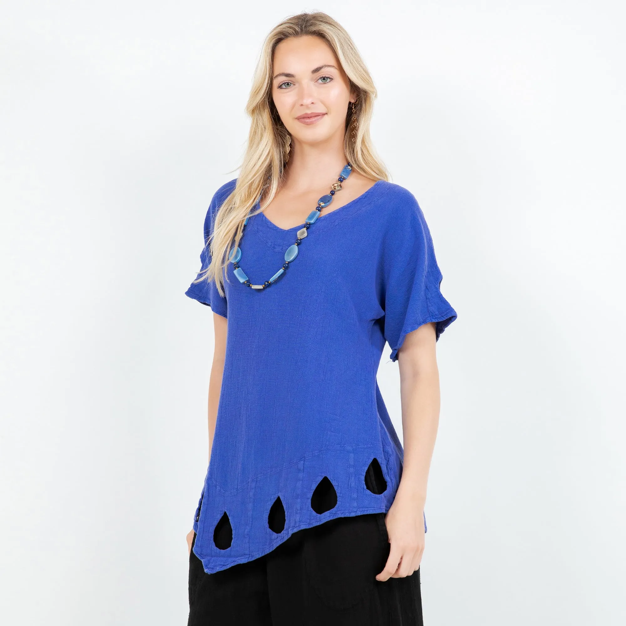 Giselle Keyhole Teardrop Detailed Top- All Sizes!,Women Wear