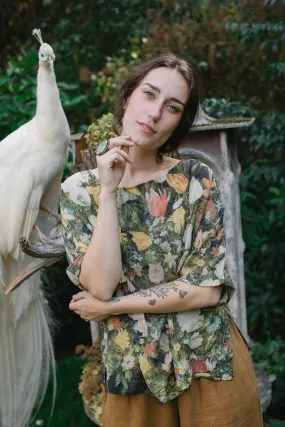 I Dream in Flowers Tee Luxe Bamboo Tunic Shirt,Women Wear