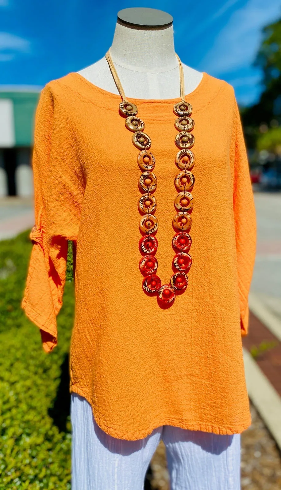 Joan Top With Cinched 3/4 Sleeves,Women Wear