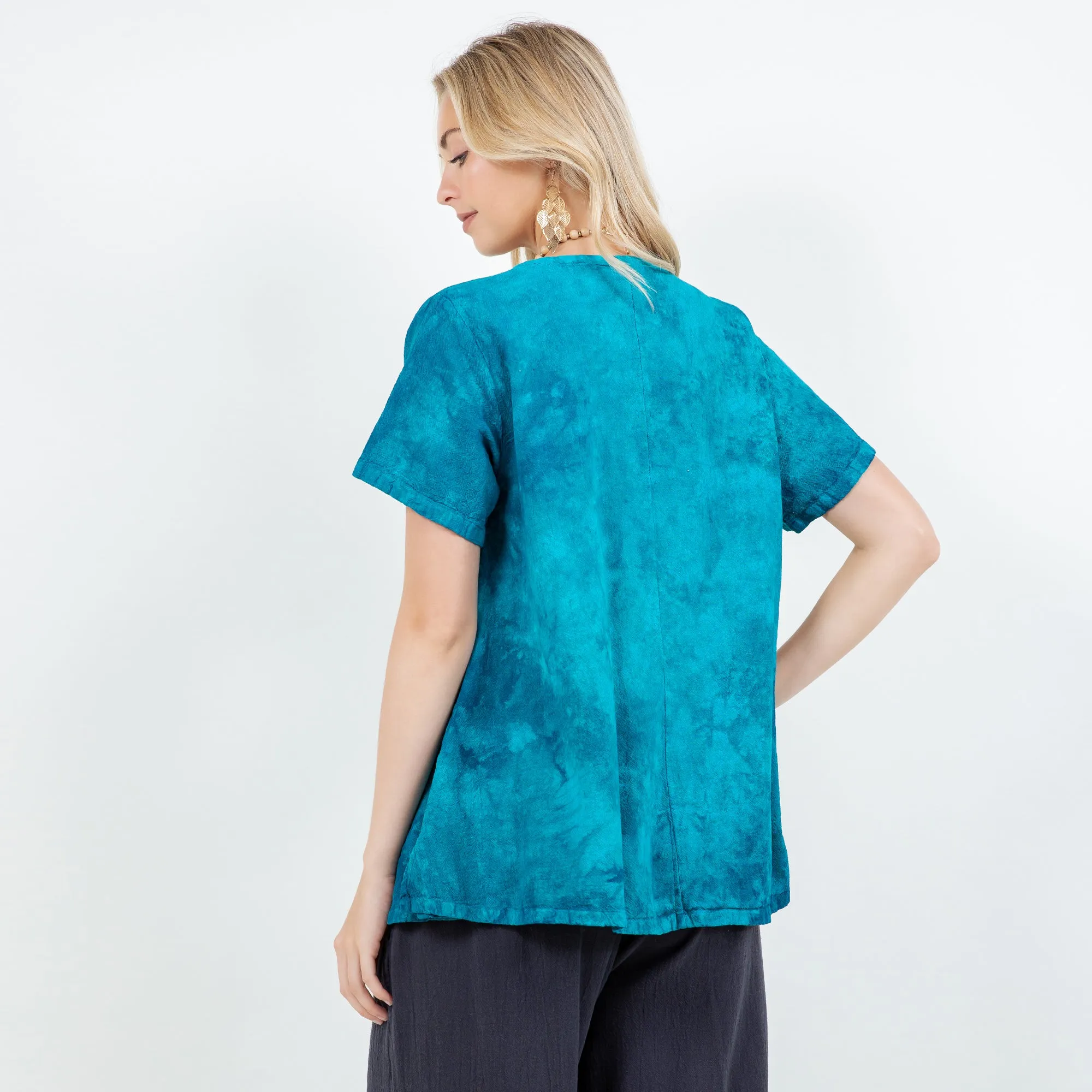 Lauri Top with Pocket Detail! 100% Cotton Gauze,Women Wear