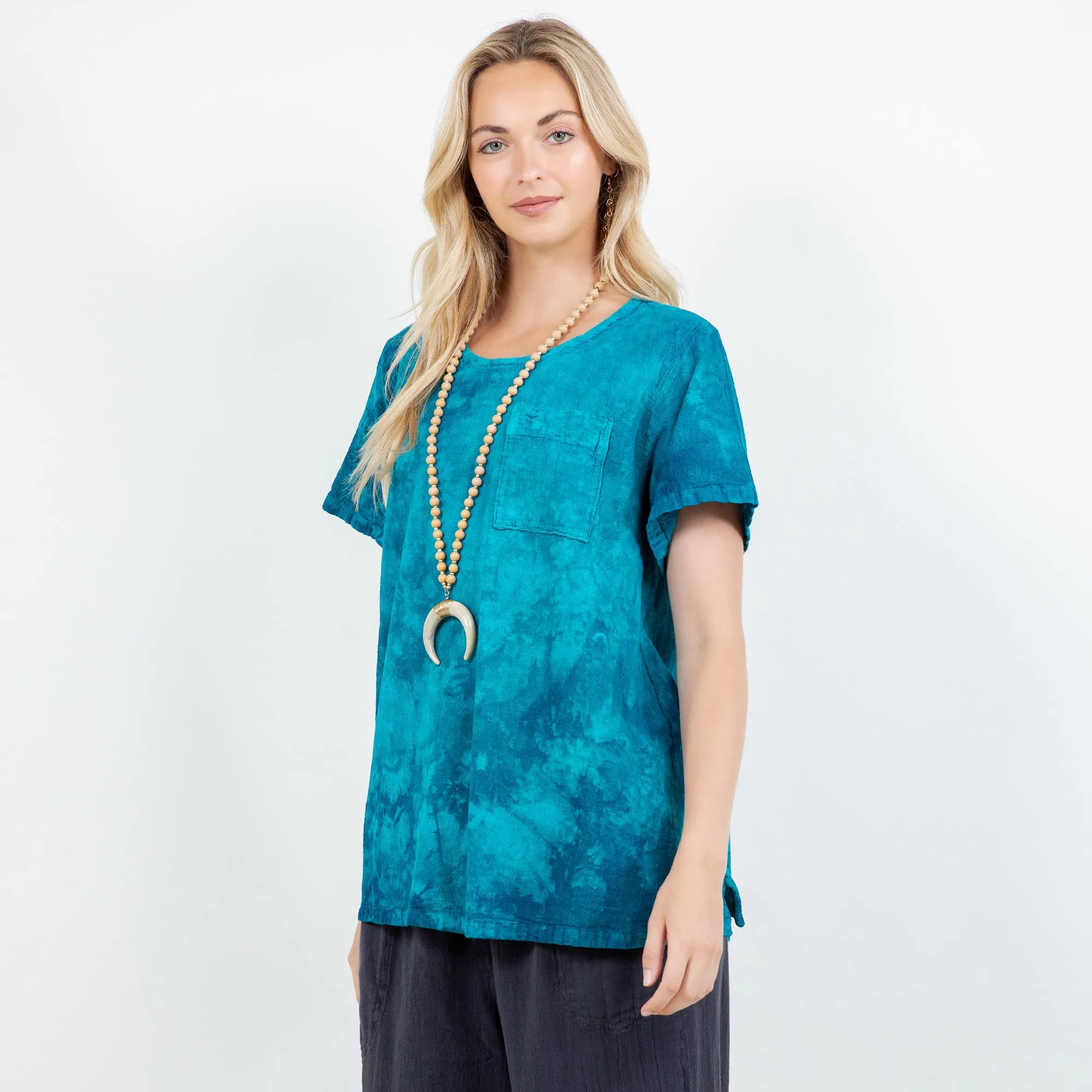 Lauri Top with Pocket Detail! 100% Cotton Gauze,Women Wear