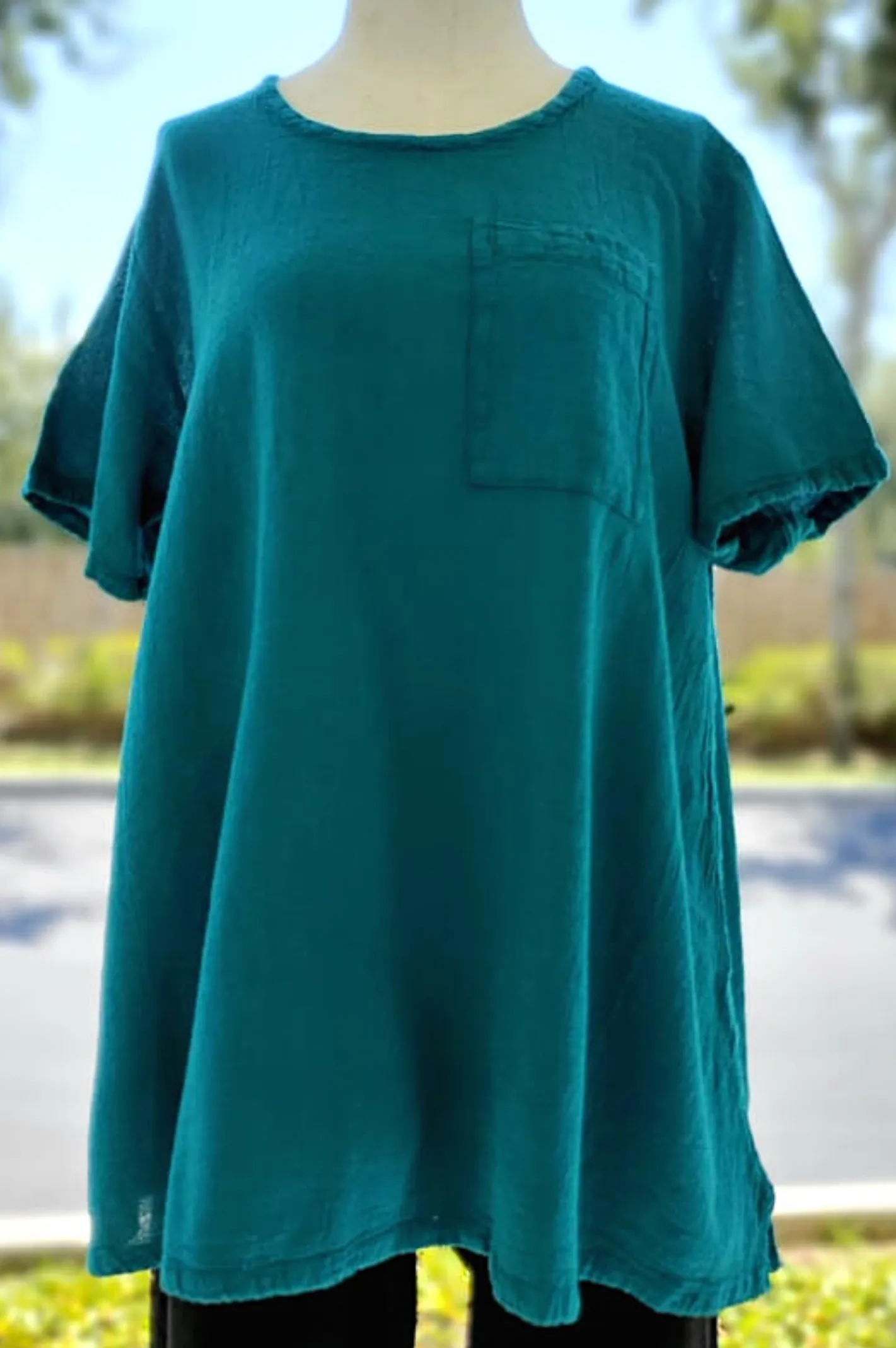 Lauri Top with Pocket Detail! 100% Cotton Gauze,Women Wear