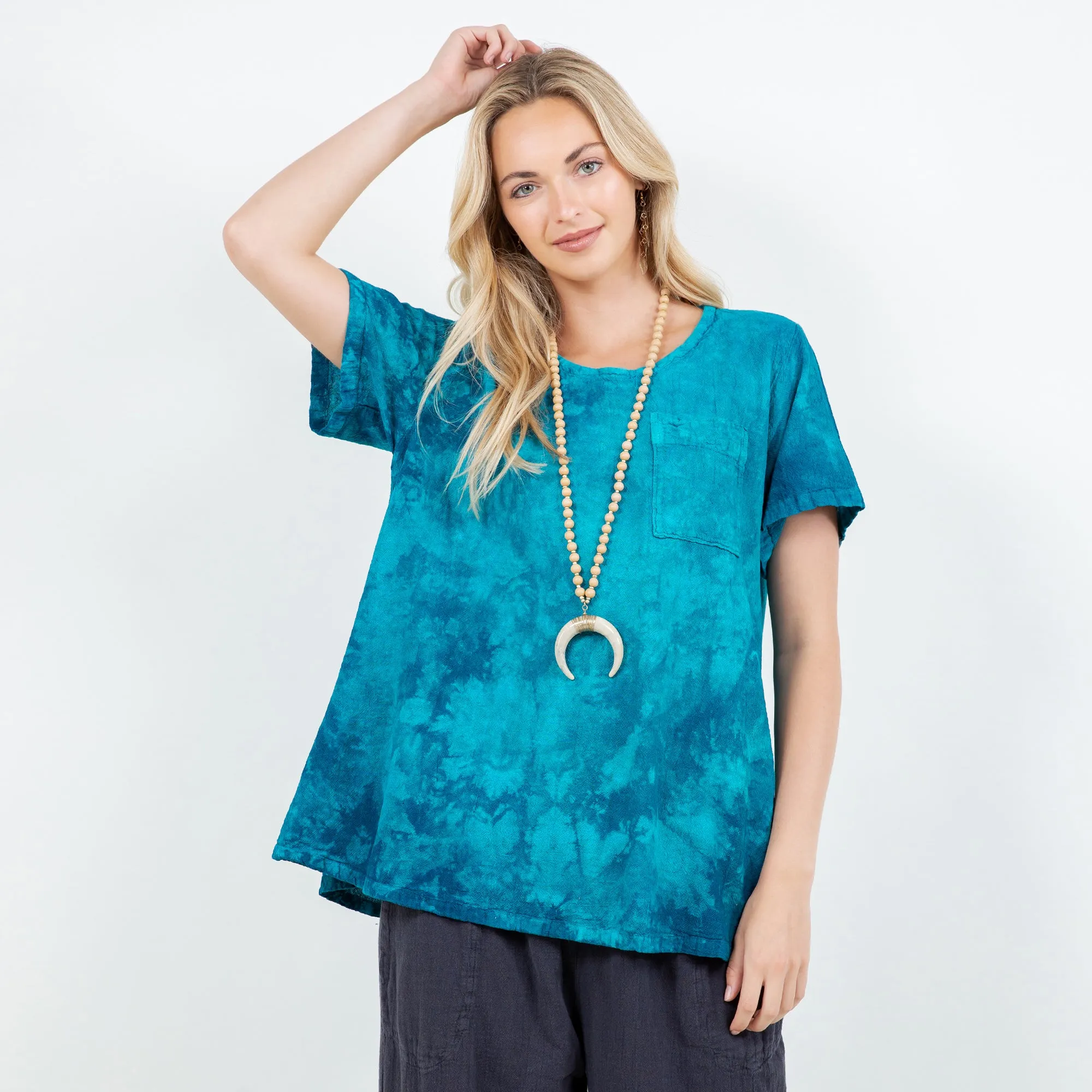 Lauri Top with Pocket Detail! 100% Cotton Gauze,Women Wear