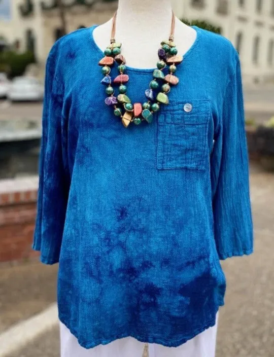 Leah Tuxedo Top with New Colors! 100% Cotton Gauze,Women Wear