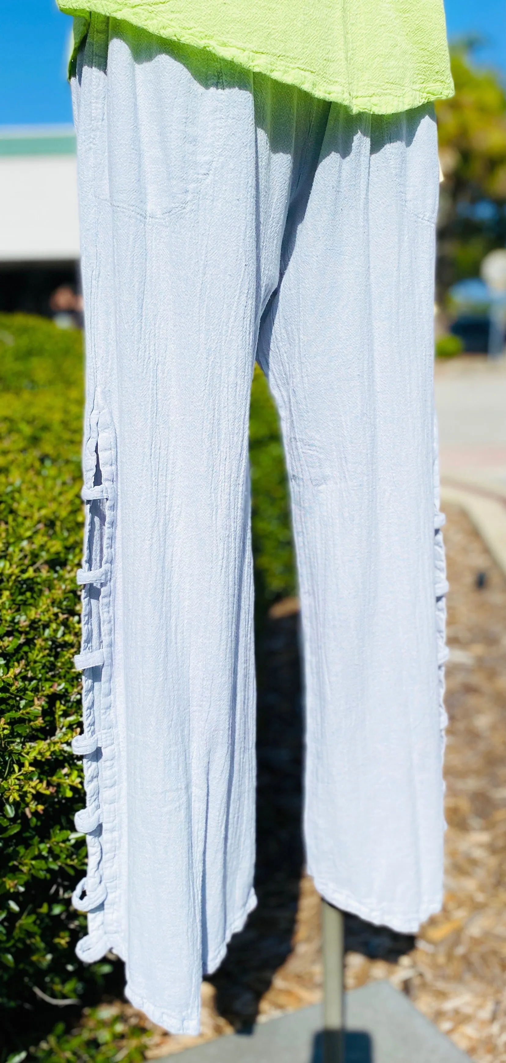 Lenny Side Cut-Out Full Length Pant,Women Wear