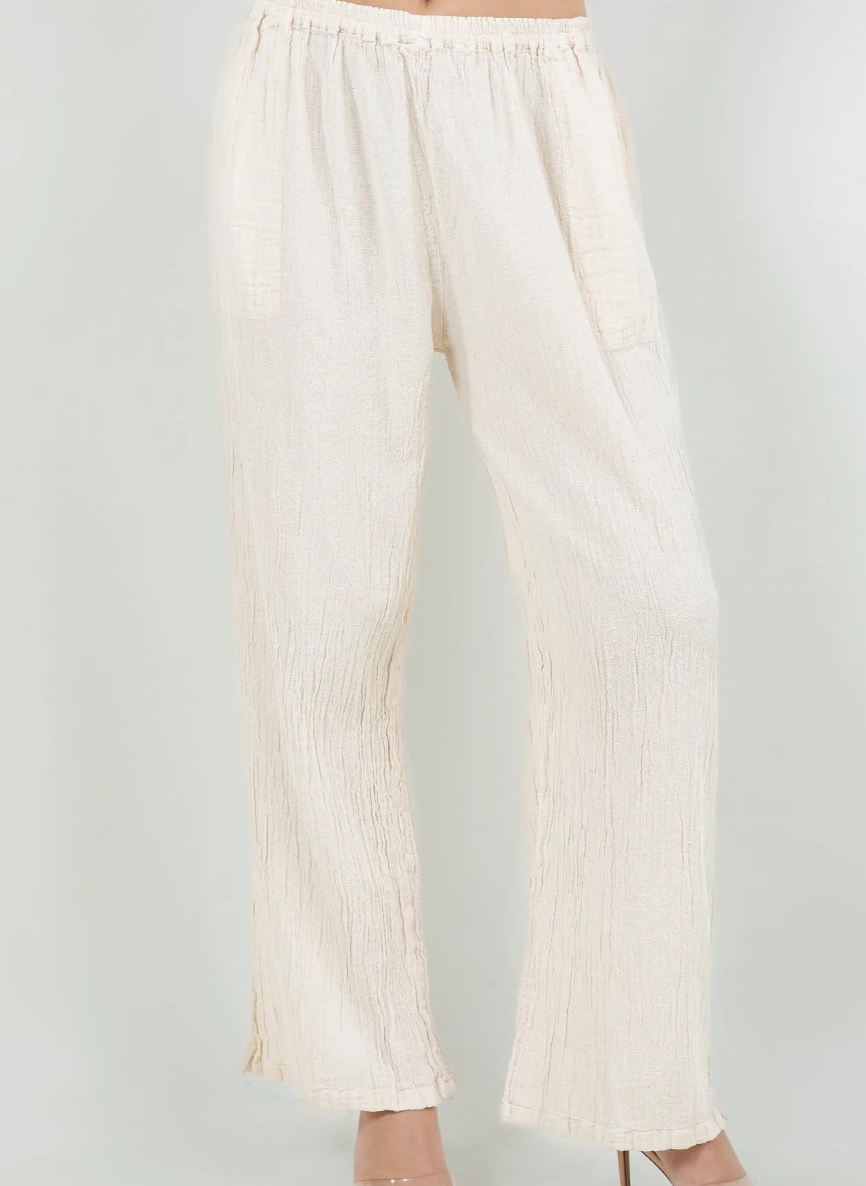 Lisa Pant - Classic with 2 Pockets! 100% Cotton Gauze,Women Wear