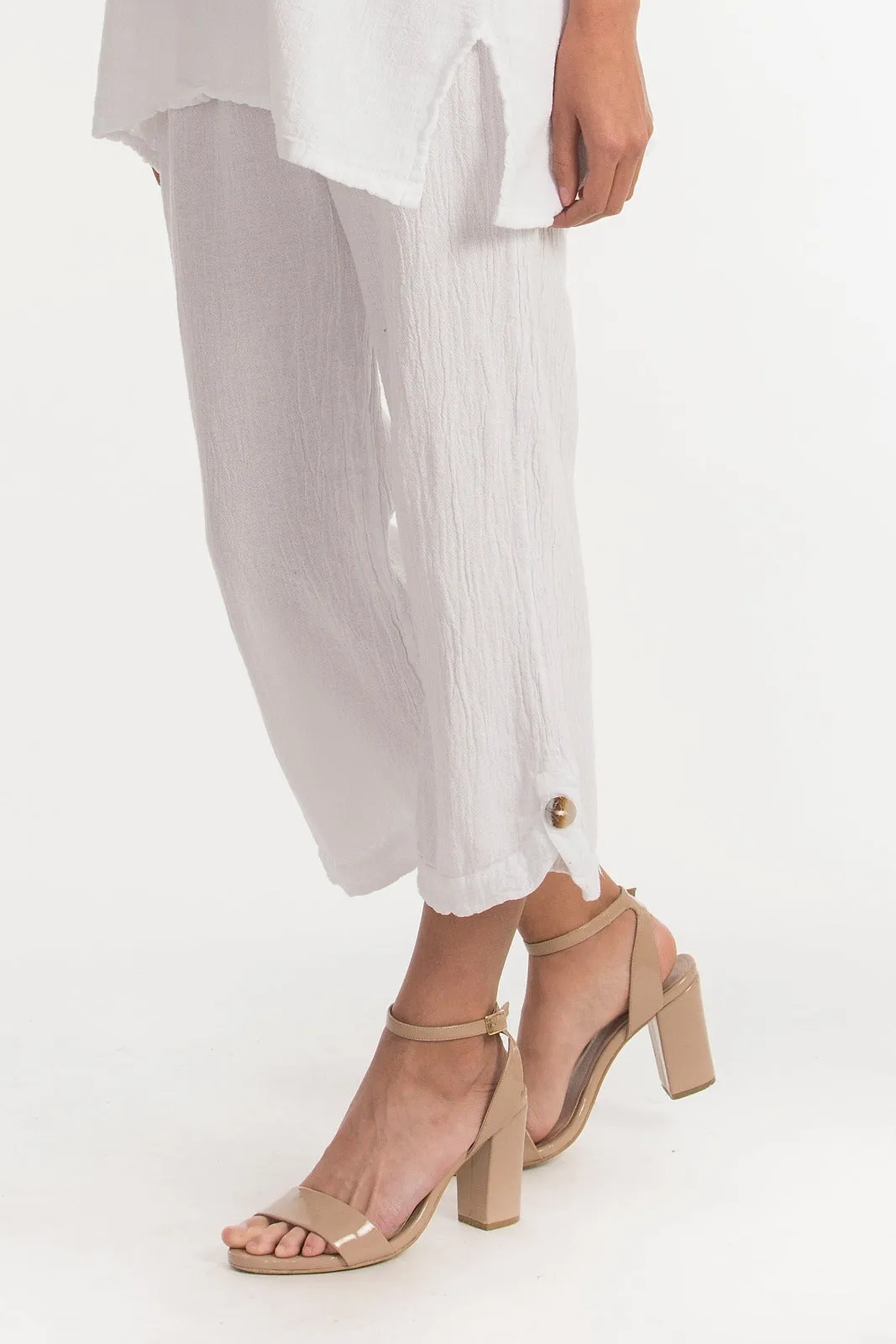 Lois Capri Pants 100% Cotton Gauze,Women Wear
