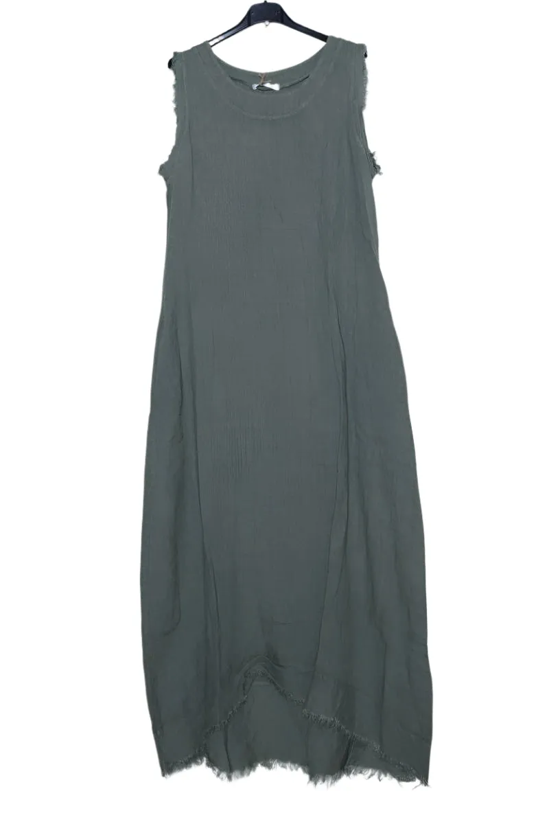 Long Sleeveless Dress 4318,Women Wear
