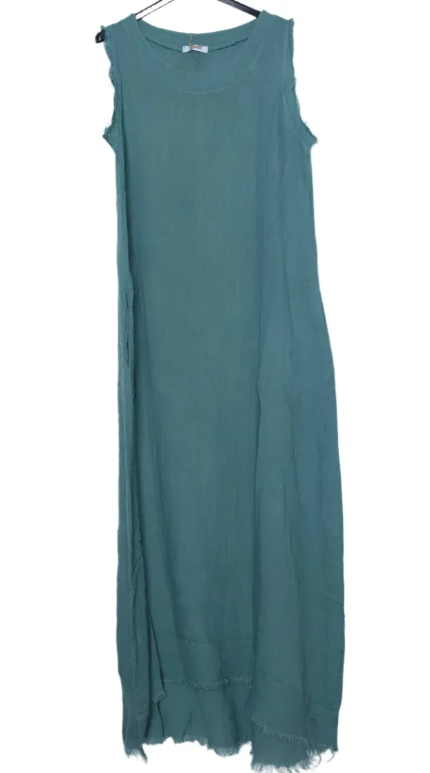 Long Sleeveless Dress 4318,Women Wear