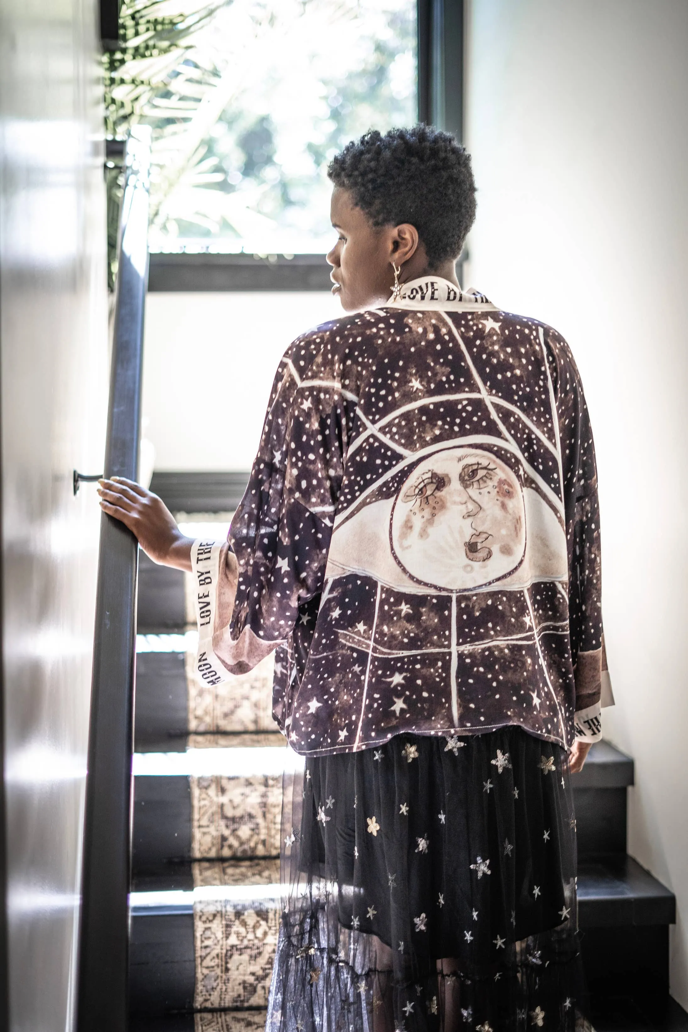 Love By the Moon Cropped Bamboo Artisan Kimono,Women Wear