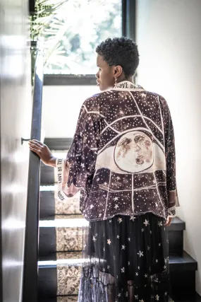 Love By the Moon Cropped Bamboo Artisan Kimono,Women Wear