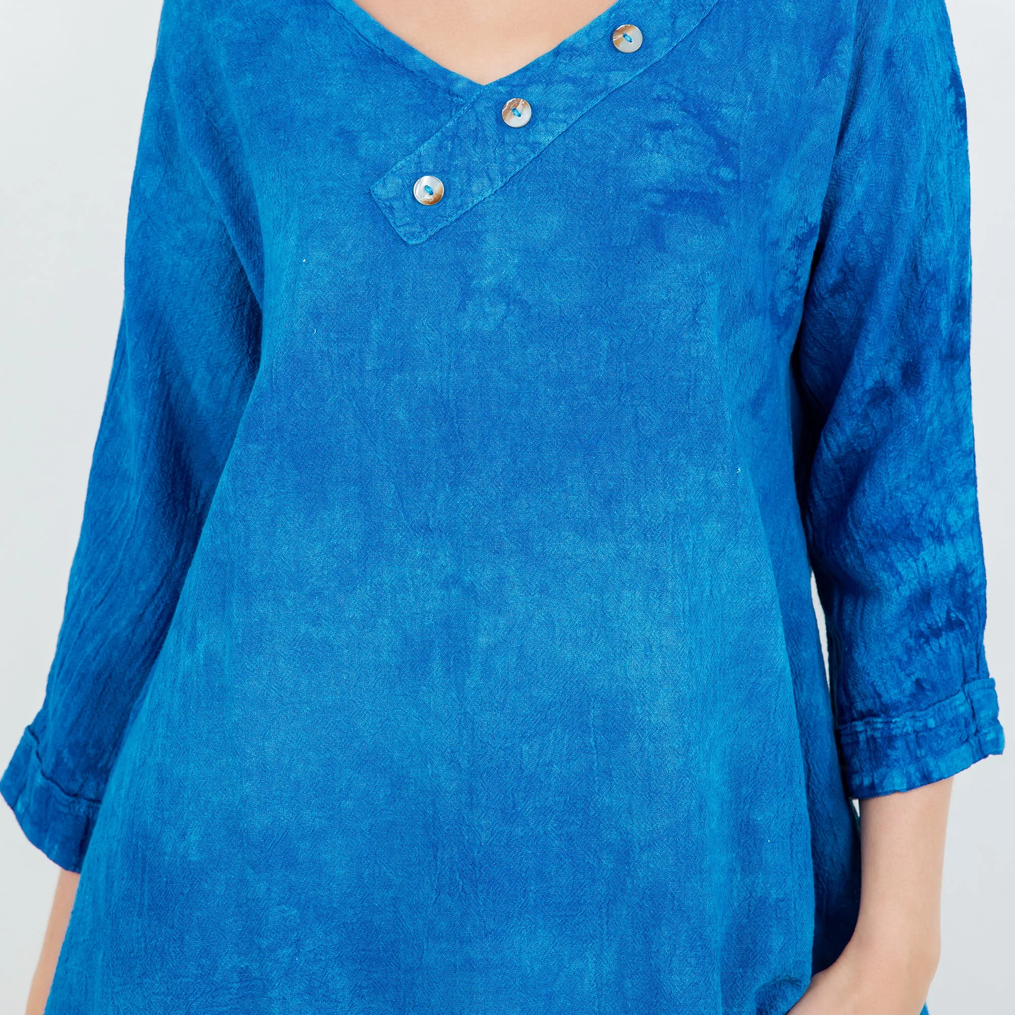 Lu V-Neck Top with New Colors! 100% Cotton Gauze,Women Wear