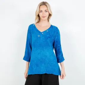 Lu V-Neck Top with New Colors! 100% Cotton Gauze,Women Wear