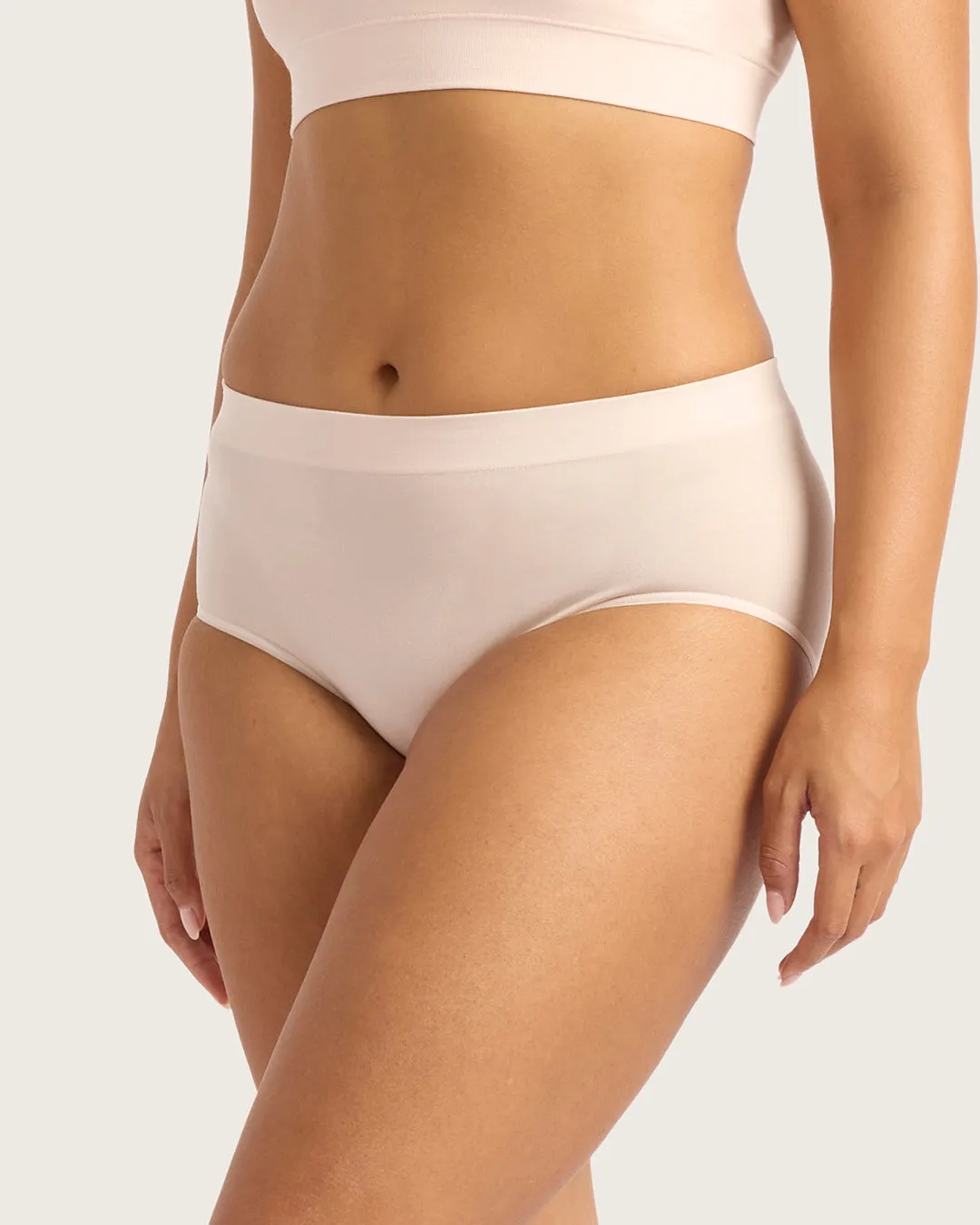 LYOLYTE Full Low Leg Briefs - Powder Pink,Women Wear