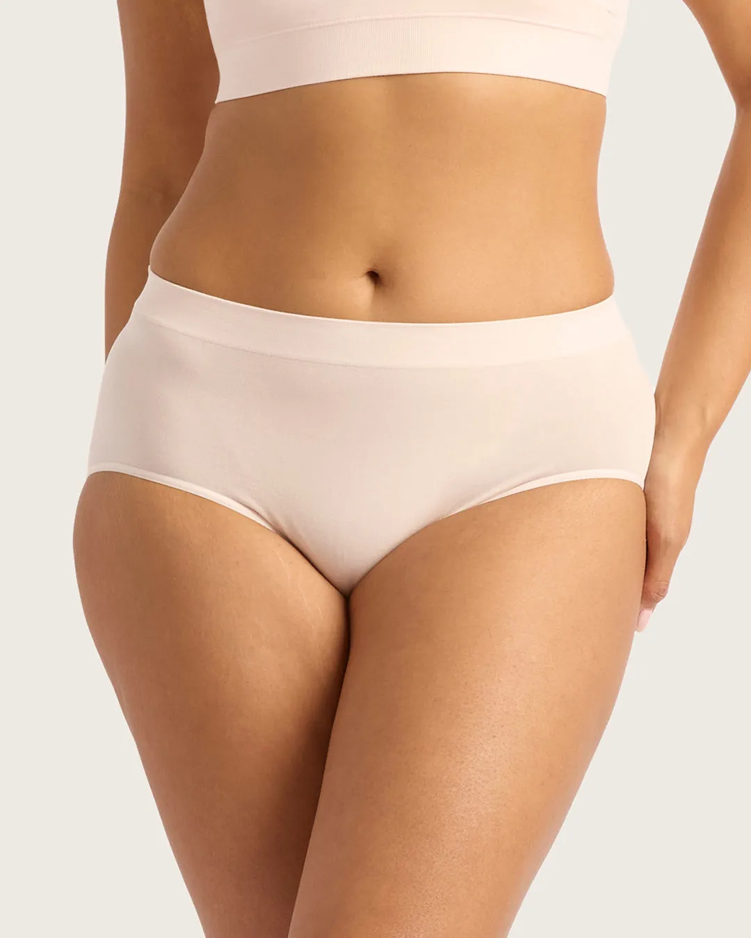 LYOLYTE Full Low Leg Briefs - Powder Pink,Women Wear
