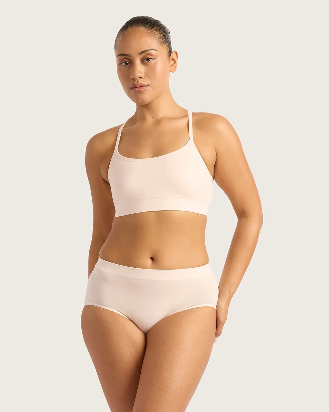LYOLYTE Full Low Leg Briefs - Powder Pink,Women Wear