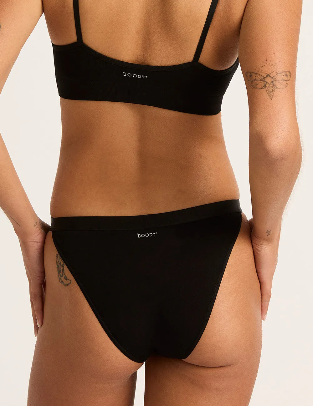 LYOLYTE Hi-Cut Bikini - Black,Women Wear