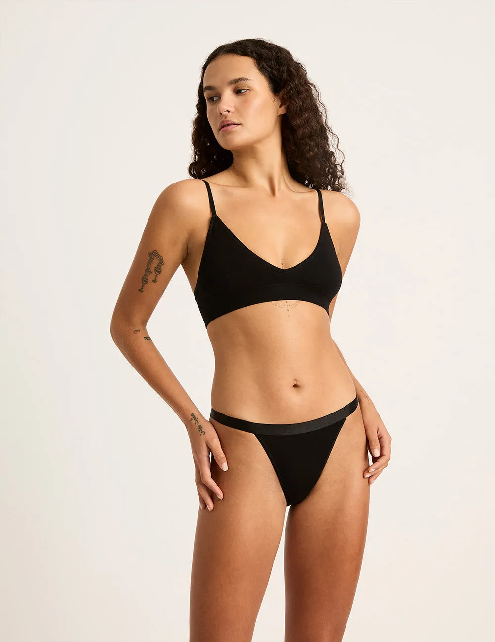 LYOLYTE Hi-Cut Bikini - Black,Women Wear