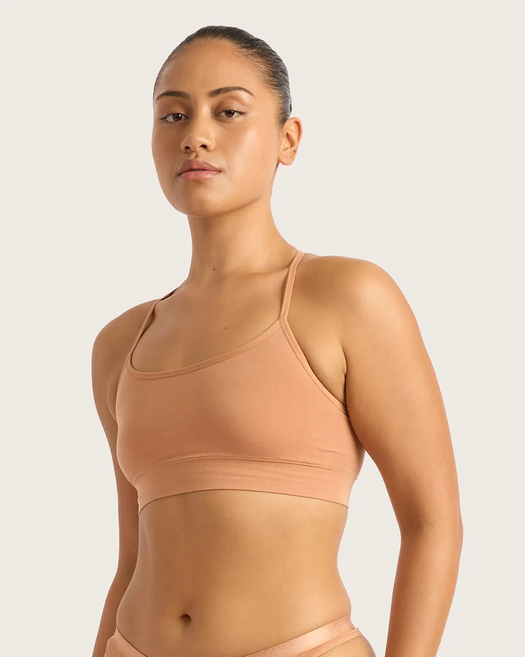 LYOLYTE Racerback Bralette - Dune,Women Wear