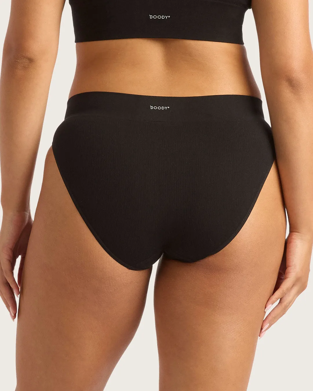 LYOLYTE Ribbed High Leg Briefs - Black,Women Wear