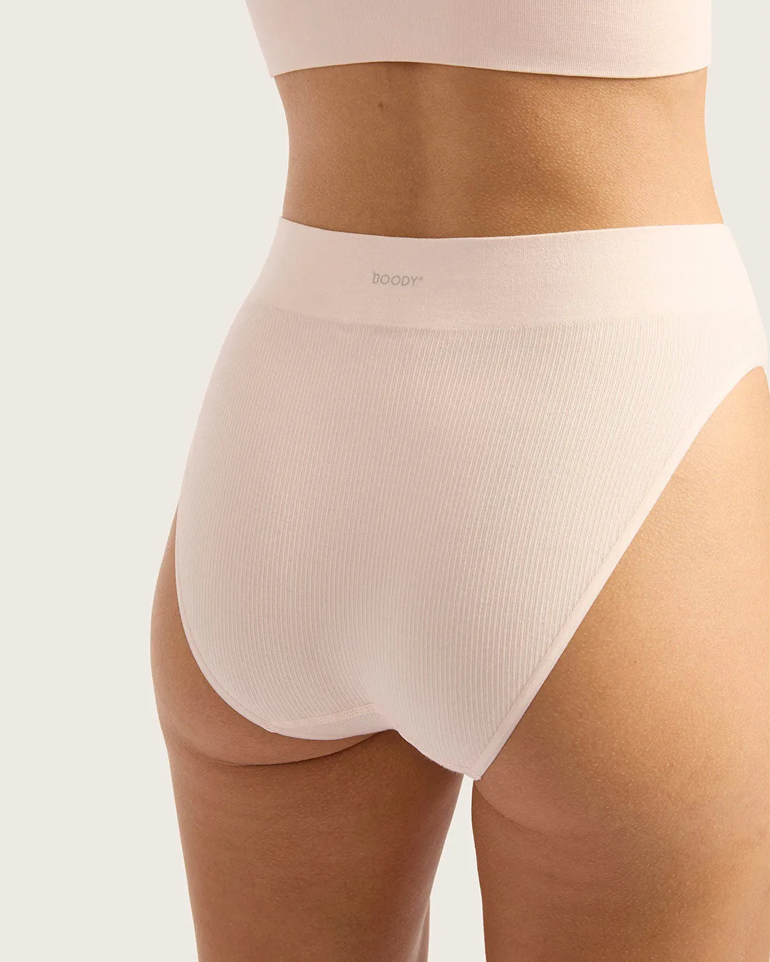 LYOLYTE Ribbed High Leg Briefs - Powder Pink,Women Wear