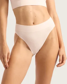 LYOLYTE Ribbed High Leg Briefs - Powder Pink,Women Wear