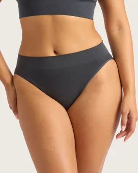 LYOLYTE Ribbed High Leg Briefs - Storm,Women Wear