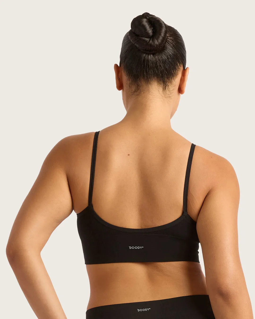 LYOLYTE Ribbed Low Back Bralette - Black,Women Wear