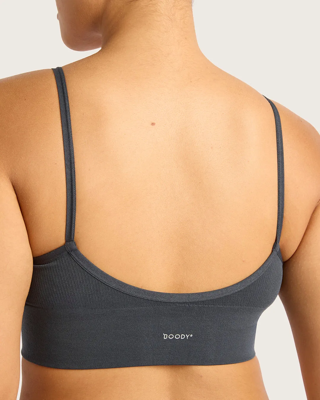 LYOLYTE Ribbed Low Back Bralette - Storm,Women Wear