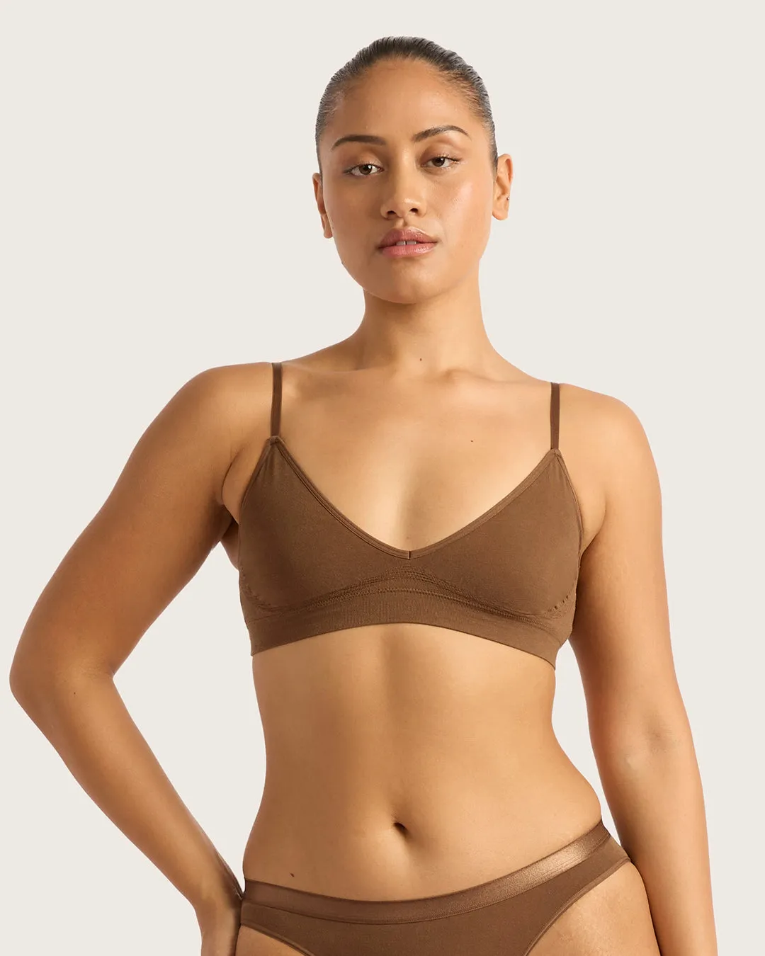 LYOLYTE Triangle Bralette - Clove,Women Wear